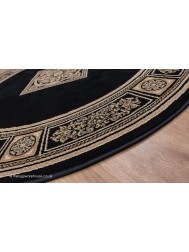 Piero Black Circle Rug - Thumbnail - 3