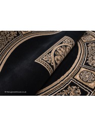 Piero Black Circle Rug - Thumbnail - 4