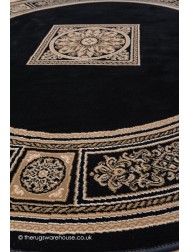 Piero Black Circle Rug - Thumbnail - 5