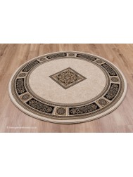 Piero Ivory Black Circle Rug - Thumbnail - 2