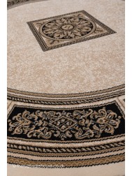 Piero Ivory Black Circle Rug - Thumbnail - 5