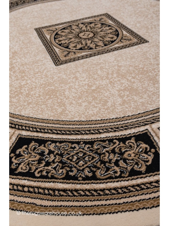 Piero Ivory Black Circle Rug - 5