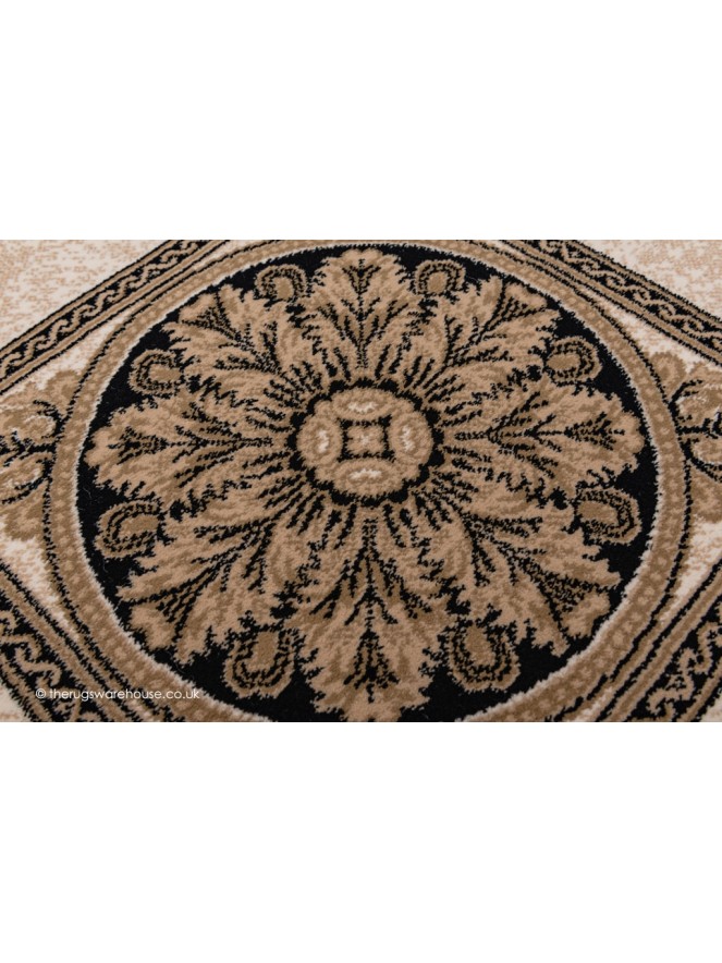 Piero Ivory Black Circle Rug - 6