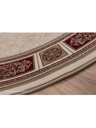 Piero Ivory Red Circle Rug - Thumbnail - 3