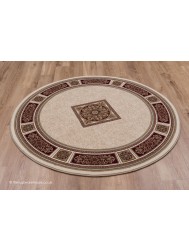 Piero Ivory Red Circle Rug - Thumbnail - 2