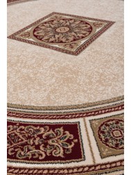 Piero Ivory Red Circle Rug - Thumbnail - 5