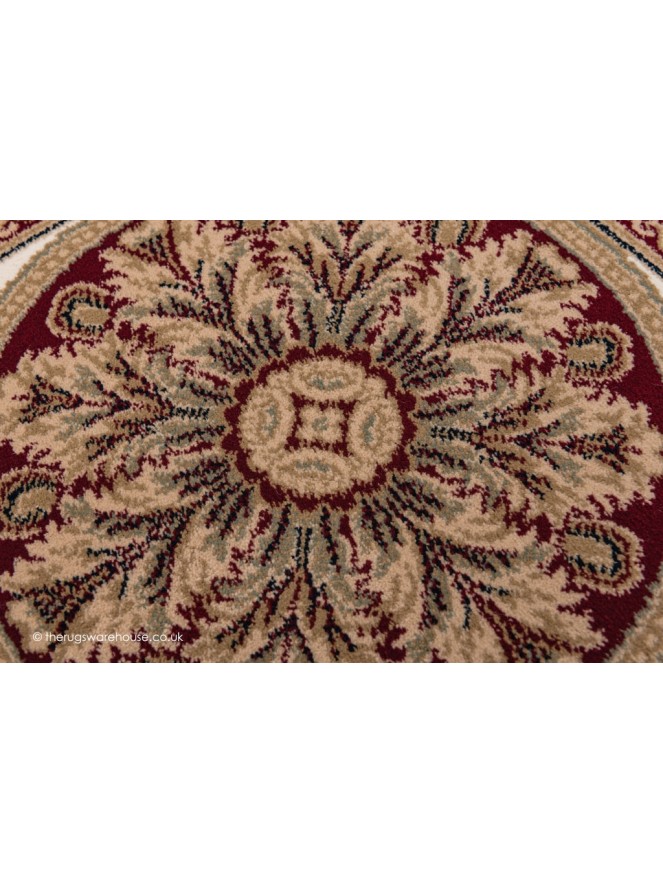 Piero Ivory Red Circle Rug - 6