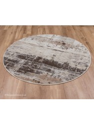 Waiko Beige Circle Rug - Thumbnail - 2