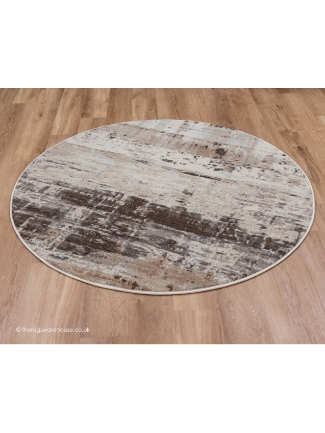 Waiko Beige Circle Rug - 2