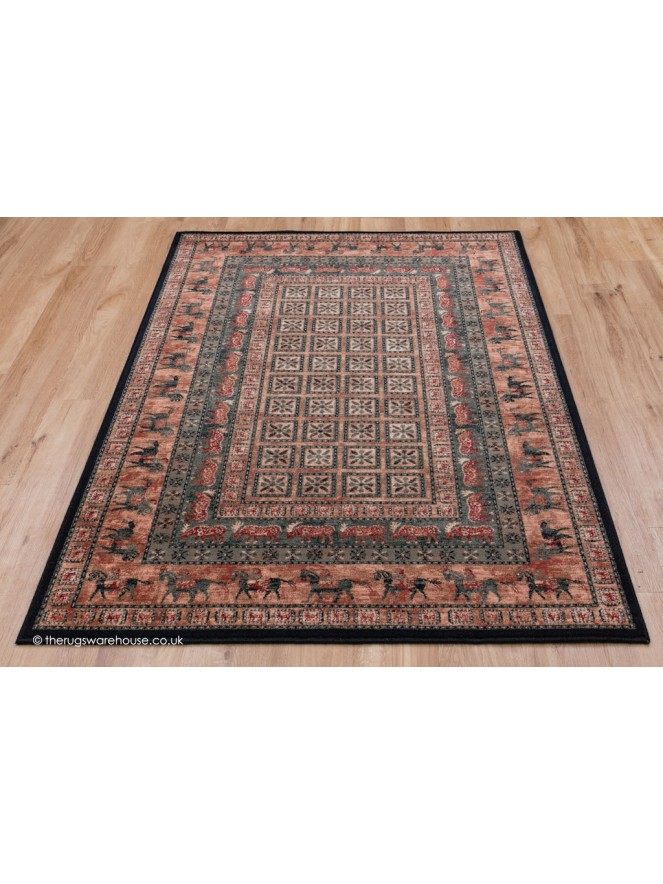 Serabad Black Green Rug - 2