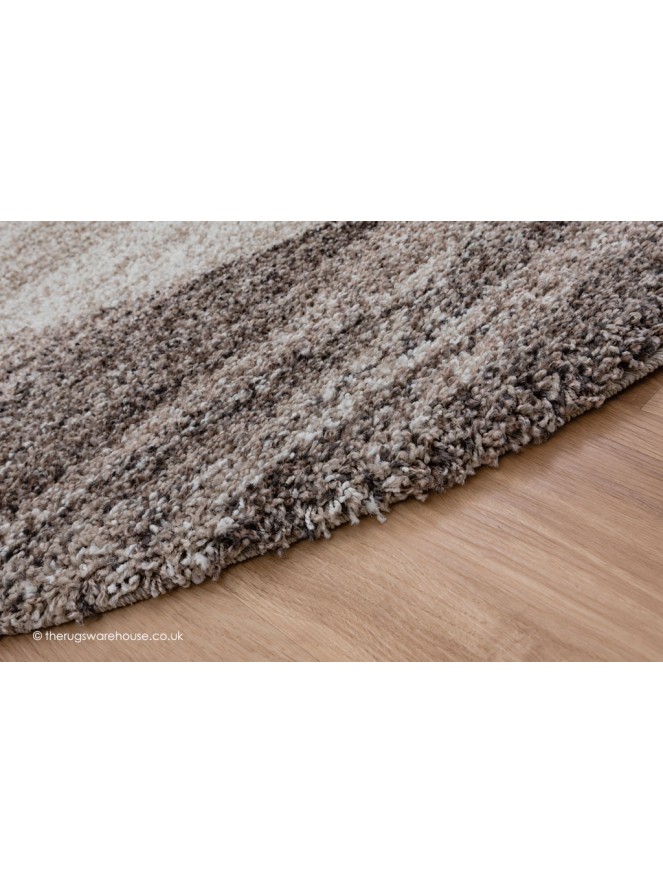 Mehari Border Brown Mix Circle Rug - 3