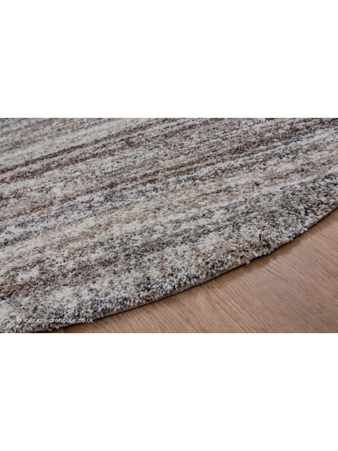 Equator Brown Circle Rug - 3