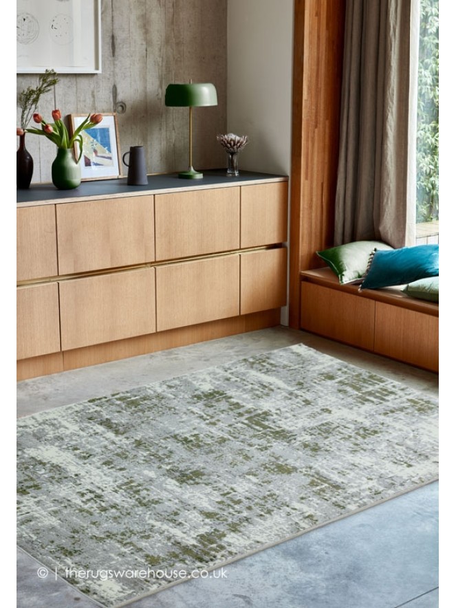 Orion Abstract Green Rug - 2