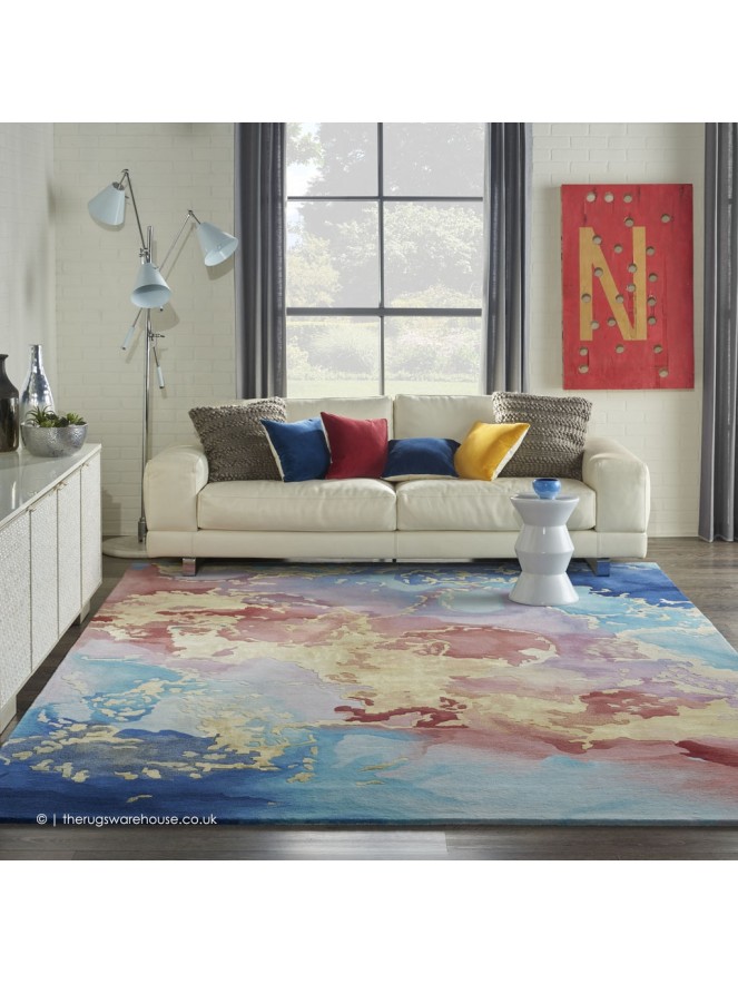 Prismatic Blue Multi Rug - 2