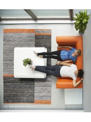 Lagos Geo Orange Rug - Thumbnail - 2