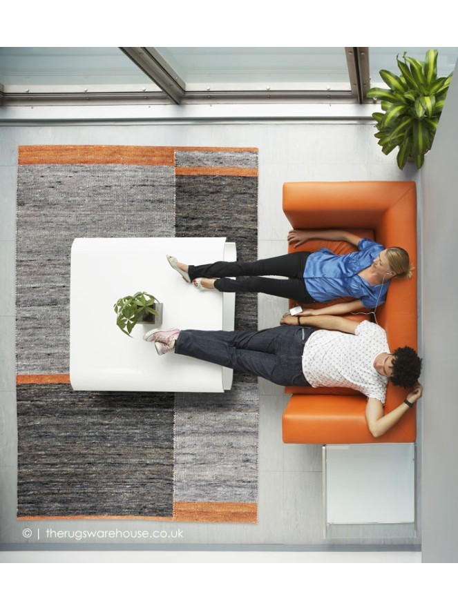 Lagos Geo Orange Rug - 2