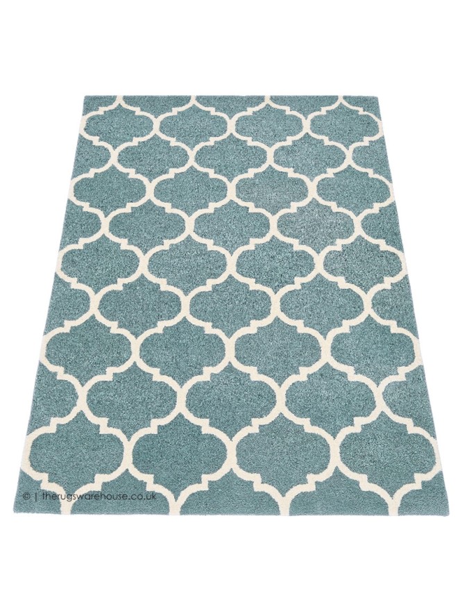 Albany Ogee Duck Egg Rug - 2