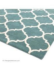 Albany Ogee Duck Egg Rug - Thumbnail - 4