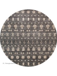 Lawar Grey Circle Rug - Thumbnail - 5