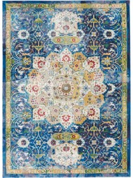 Ankara Blue Rug - Thumbnail - 9