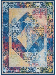 Ankara Blue Multi Rug - Thumbnail - 9