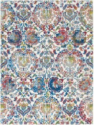 Ankara Ivory Blue Rug - Thumbnail - 10