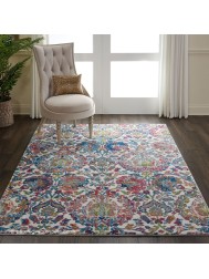 Ankara Ivory Blue Rug - Thumbnail - 3