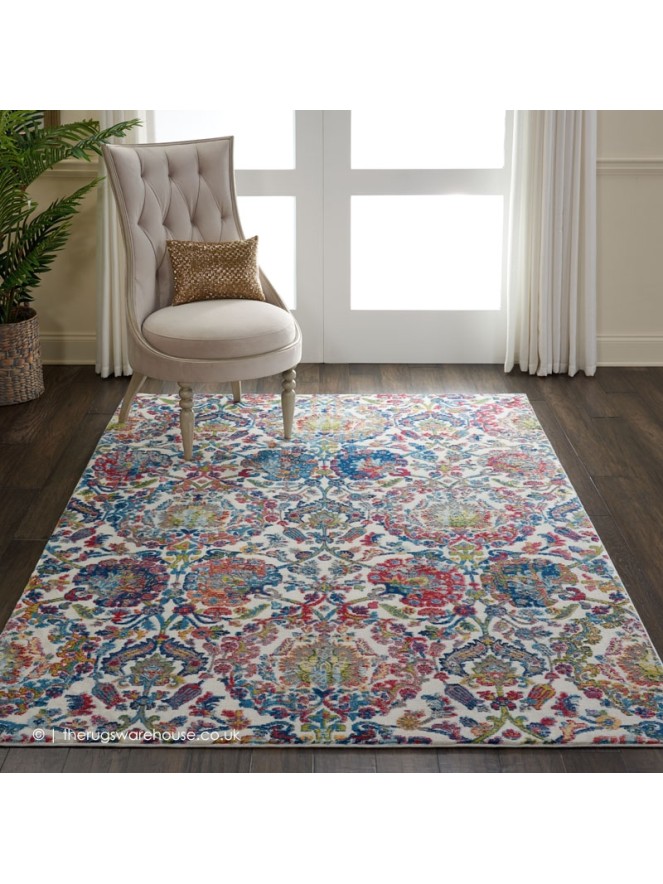 Ankara Ivory Blue Rug - 3