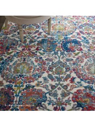 Ankara Ivory Blue Rug - Thumbnail - 4