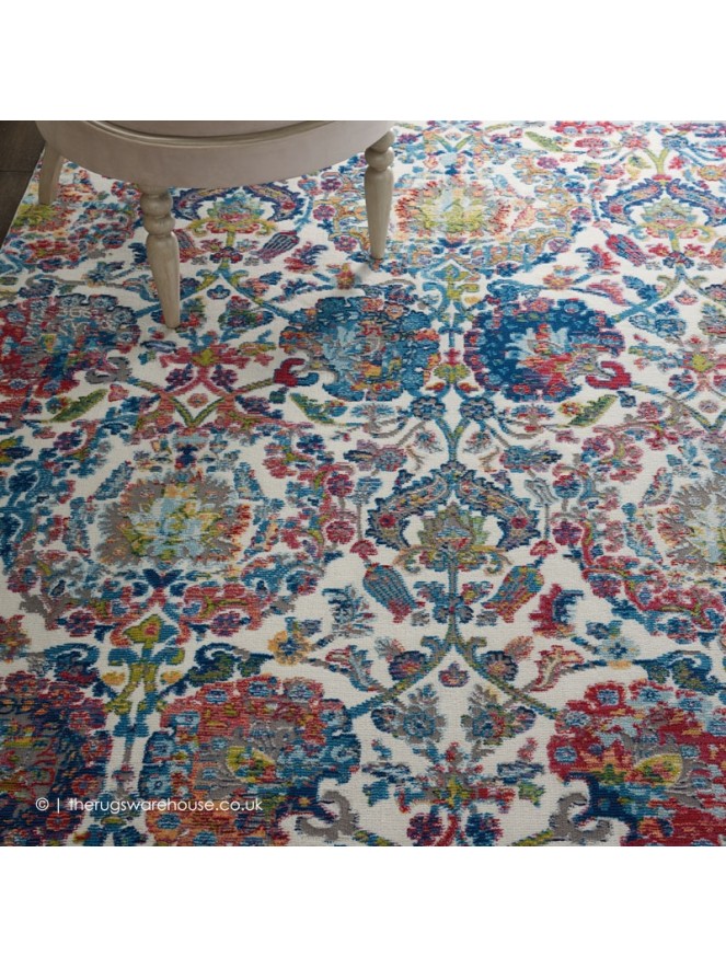 Ankara Ivory Blue Rug - 4