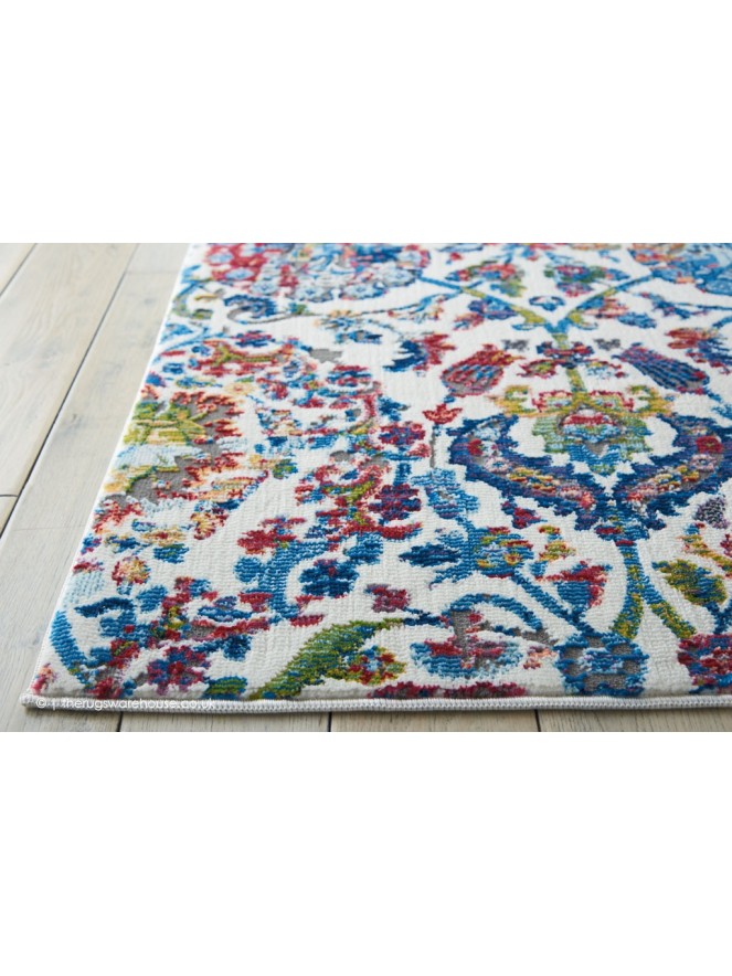 Ankara Ivory Blue Rug - 6