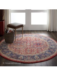 Ankara Red Circle Rug - Thumbnail - 2