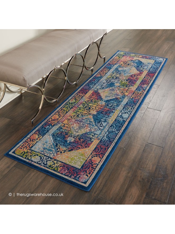 Ankara Blue Multi Runner - 2