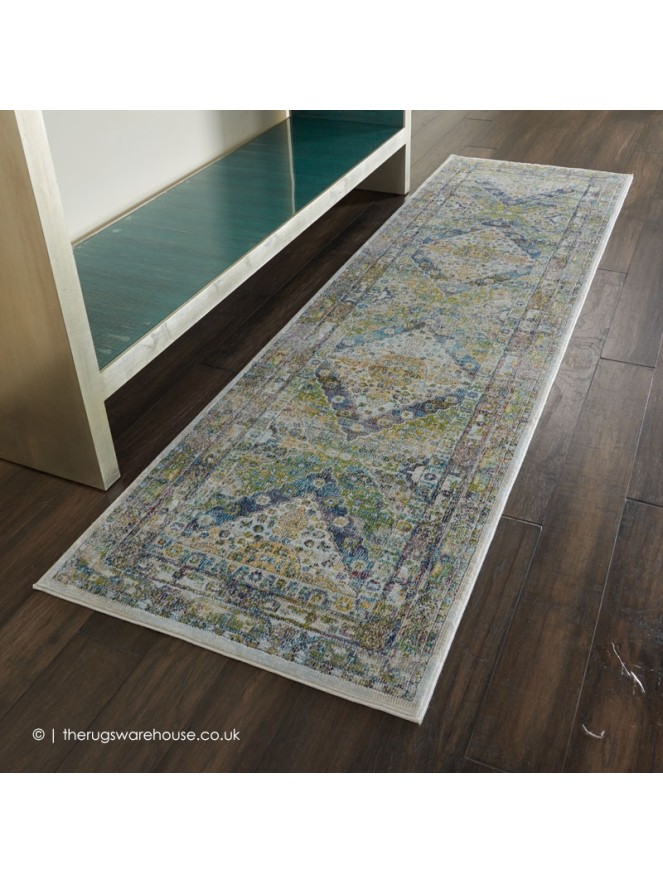 Ankara Blue Green Runner - 2