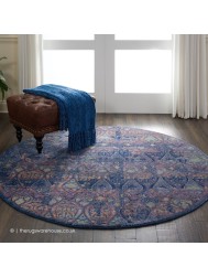 Ankara Navy Multi Circle Rug - Thumbnail - 2