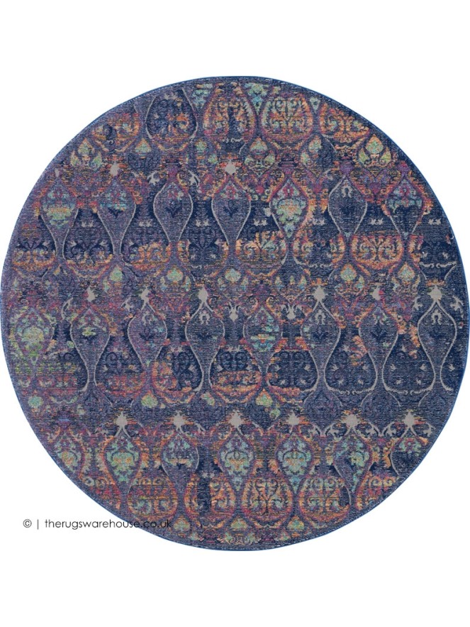 Ankara Navy Multi Circle Rug - 4