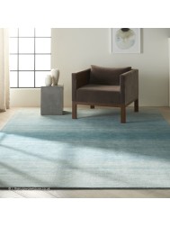 Linear Glow Aqua Rug - Thumbnail - 3