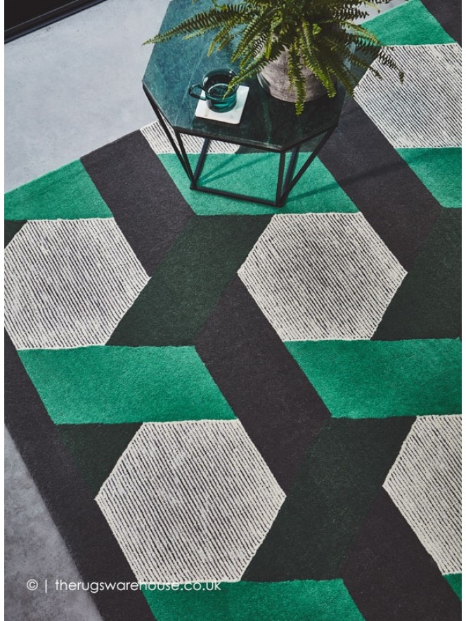 Camden Geo Green Rug - 2