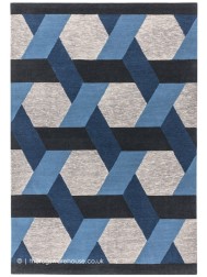 Camden Geo Blue Rug - Thumbnail - 7