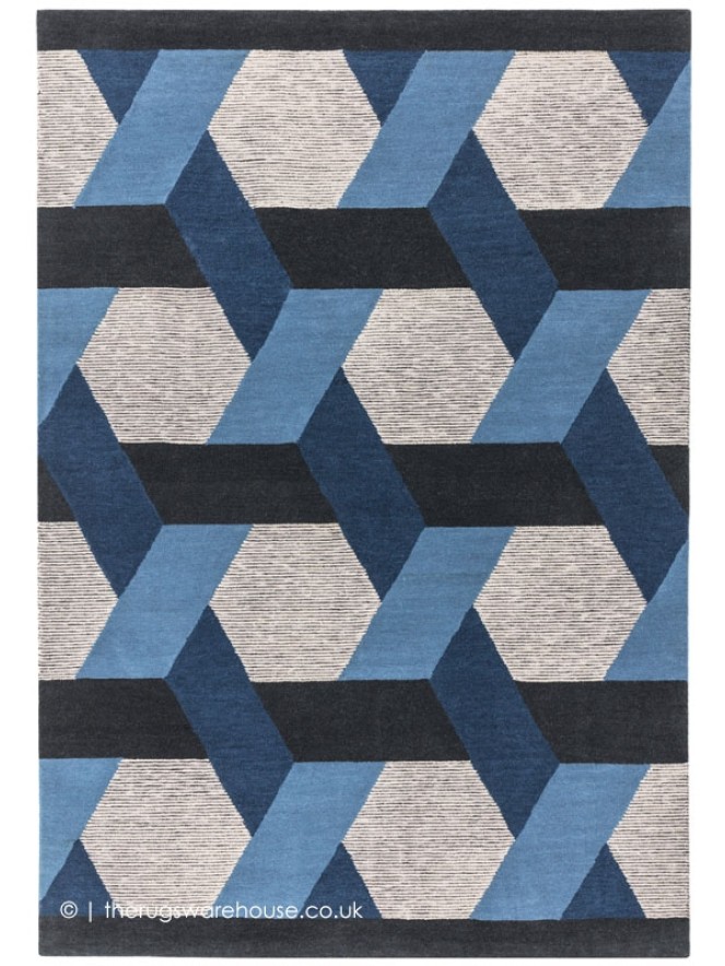 Camden Geo Blue Rug - 7