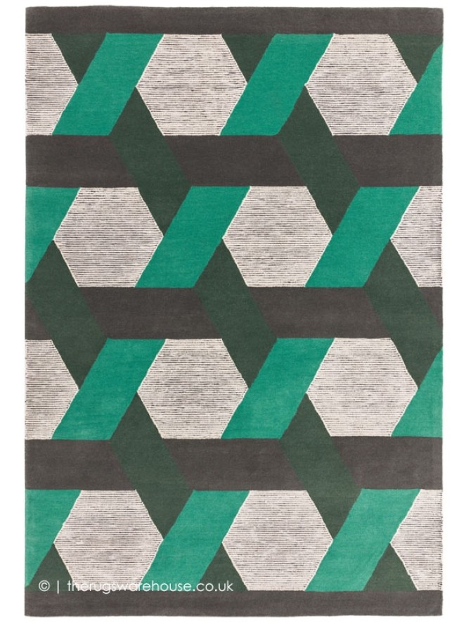 Camden Geo Green Rug - 7