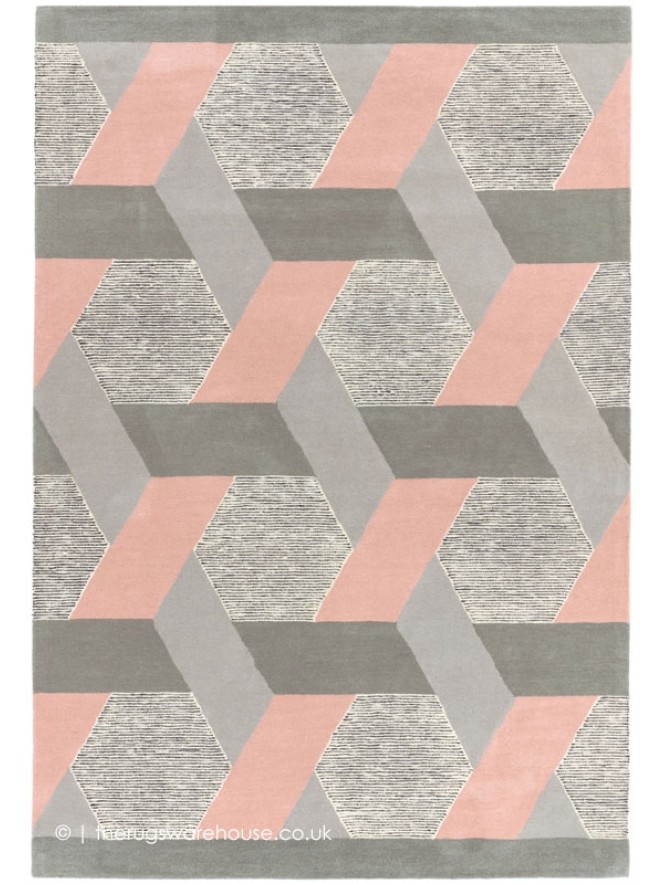 Camden Geo Pink Rug - 7