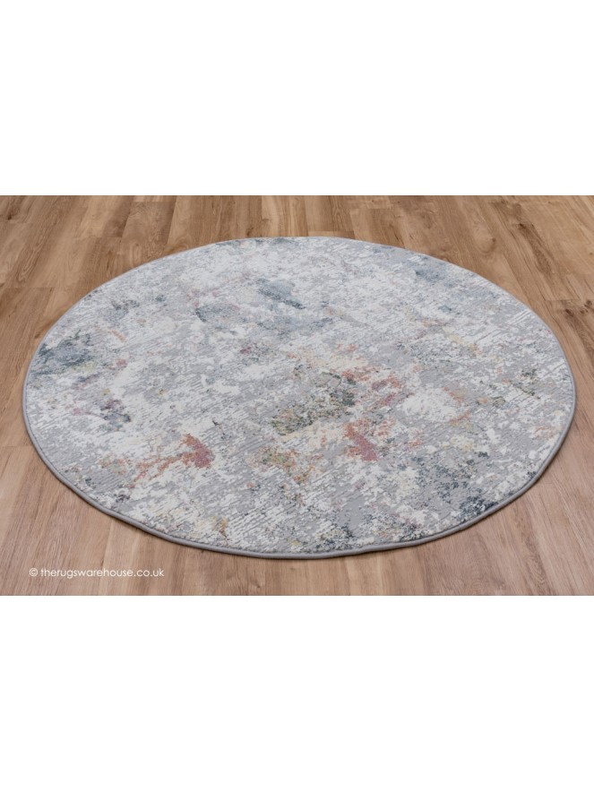 Tibesti Grey Mix Circle Rug - 2