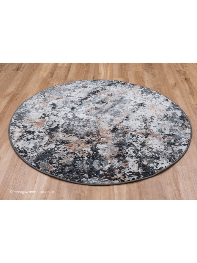 Yega Grey Mix Circle Rug - 2