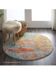 Celestial Sea Life Circle Rug - Thumbnail - 2