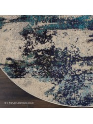 Celestial Ocean Circle Rug - Thumbnail - 4