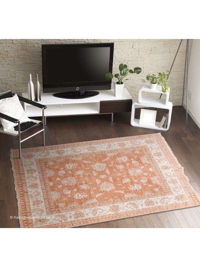 Chobi Rust Rug - 2