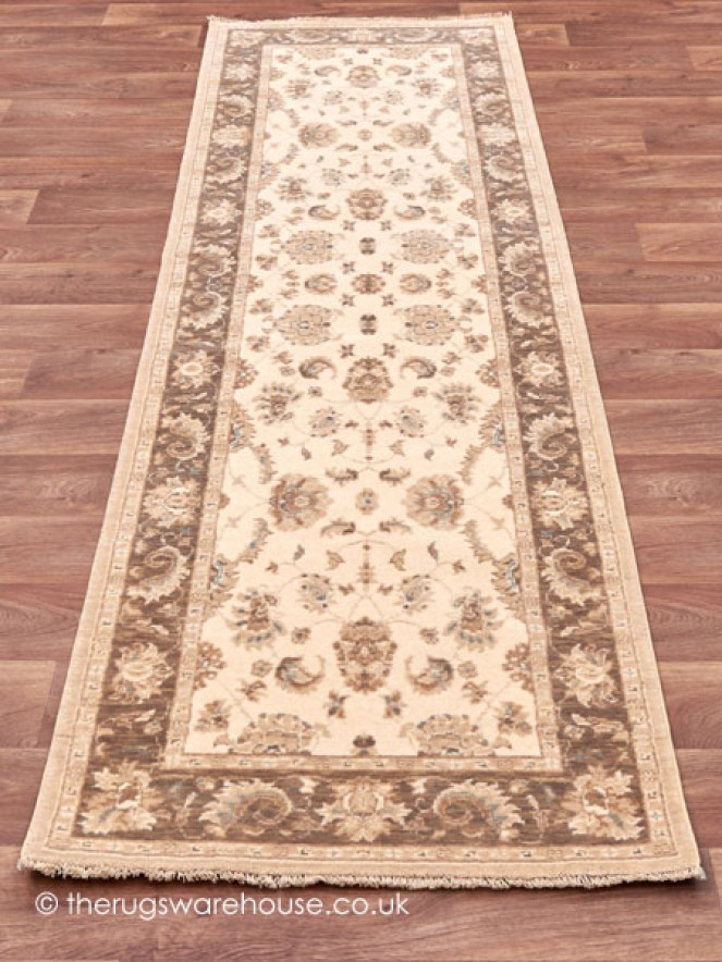 Chobi Ivory Brown Runner - 3