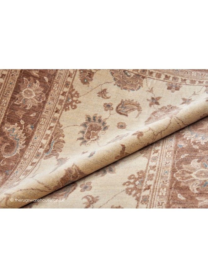 Chobi Ivory Brown Rug - 4