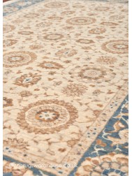 Chobi Ivory Blue Rug - Thumbnail - 5